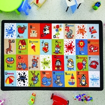 Confetti Letter Blocks Mavi Çocuk Odası Halısı