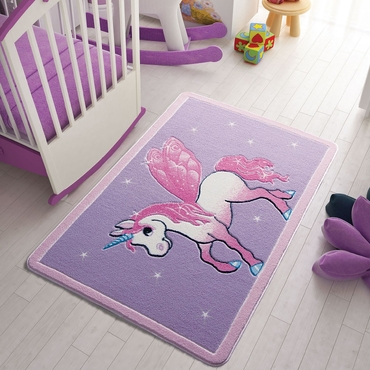 Confetti Pony Lila Çocuk Odası Halısı