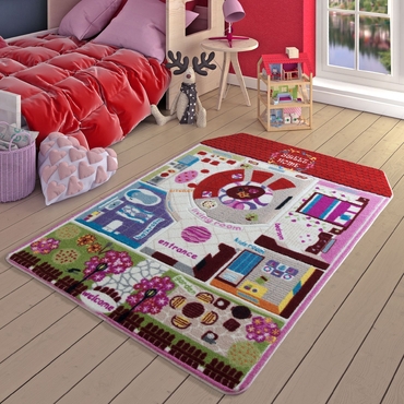 Confetti Pretty Home Kırmızı Çocuk Odası Halısı