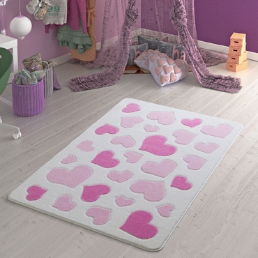 Confetti Sweet Love Pembe Çocuk Odası Halısı