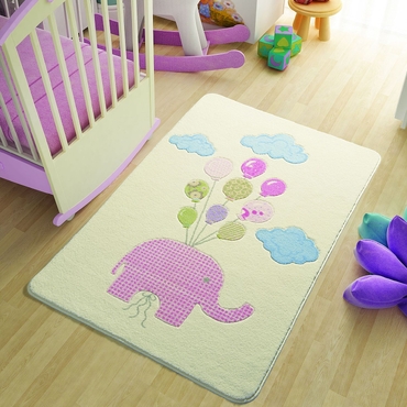Confetti Sweet Elephant Pembe Çocuk Odası Halısı