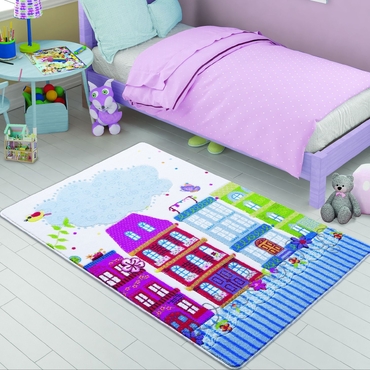 Confetti Sweet Home Pembe Çocuk Odası Halısı